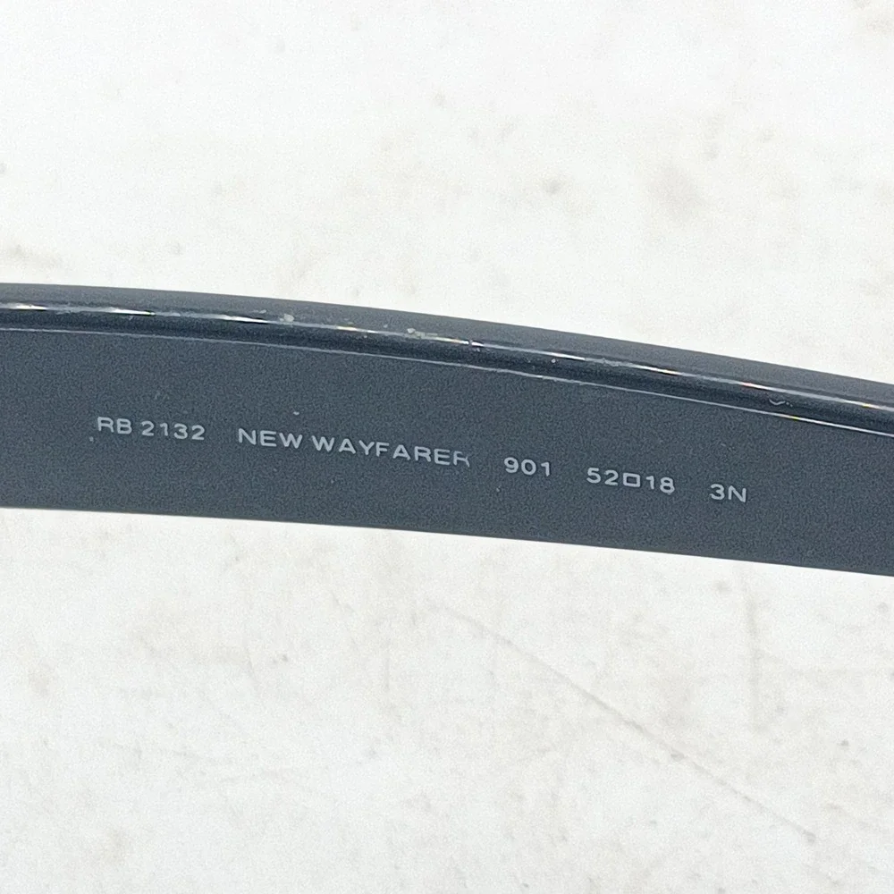 Ray-Ban RB2132 New Wayfarer 901 Black Sunglasses Made Italy Frames Only 80